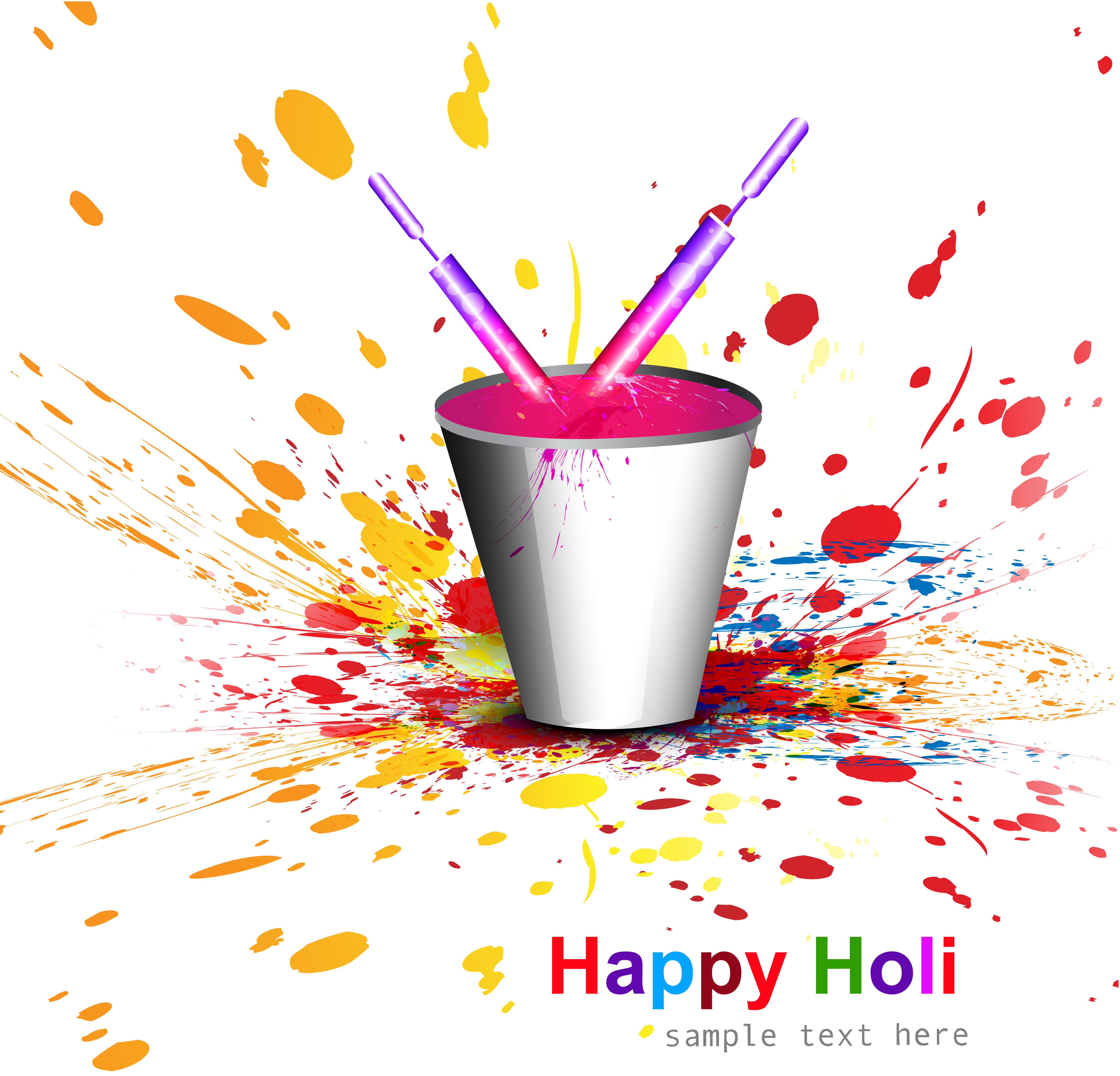 beautiful gulal colorful background of holi festival grunge design illustration vector