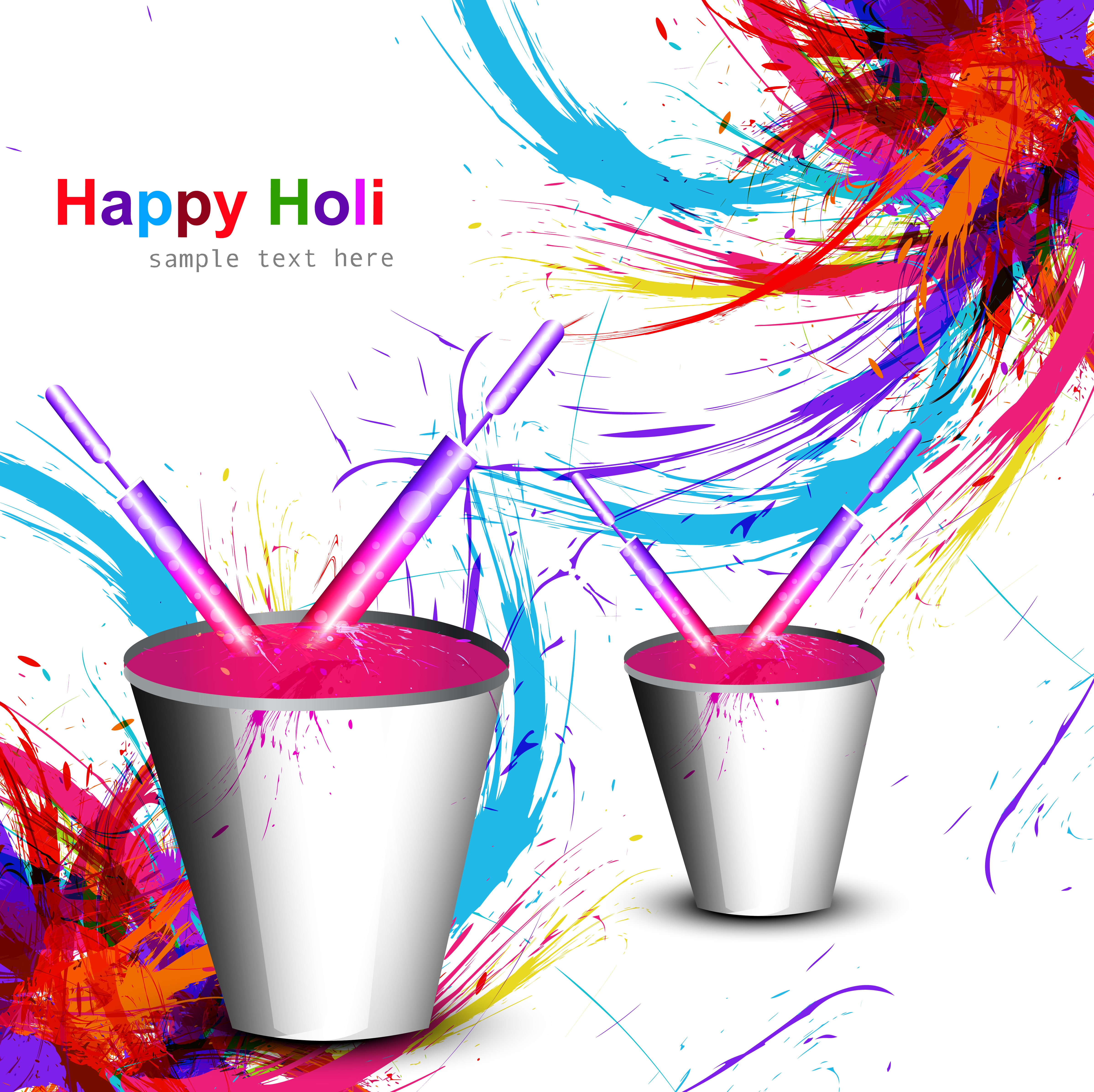 beautiful gulal colorful background of holi festival grunge design illustration vector