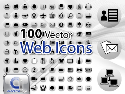 100 vector web icons