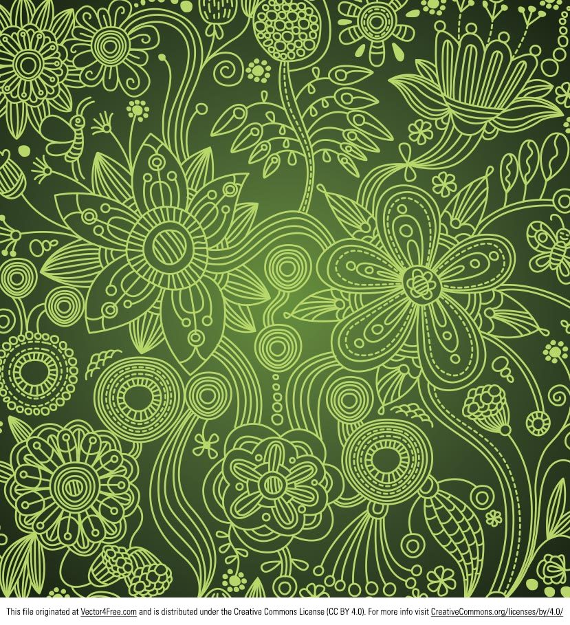 green floral vector swirl