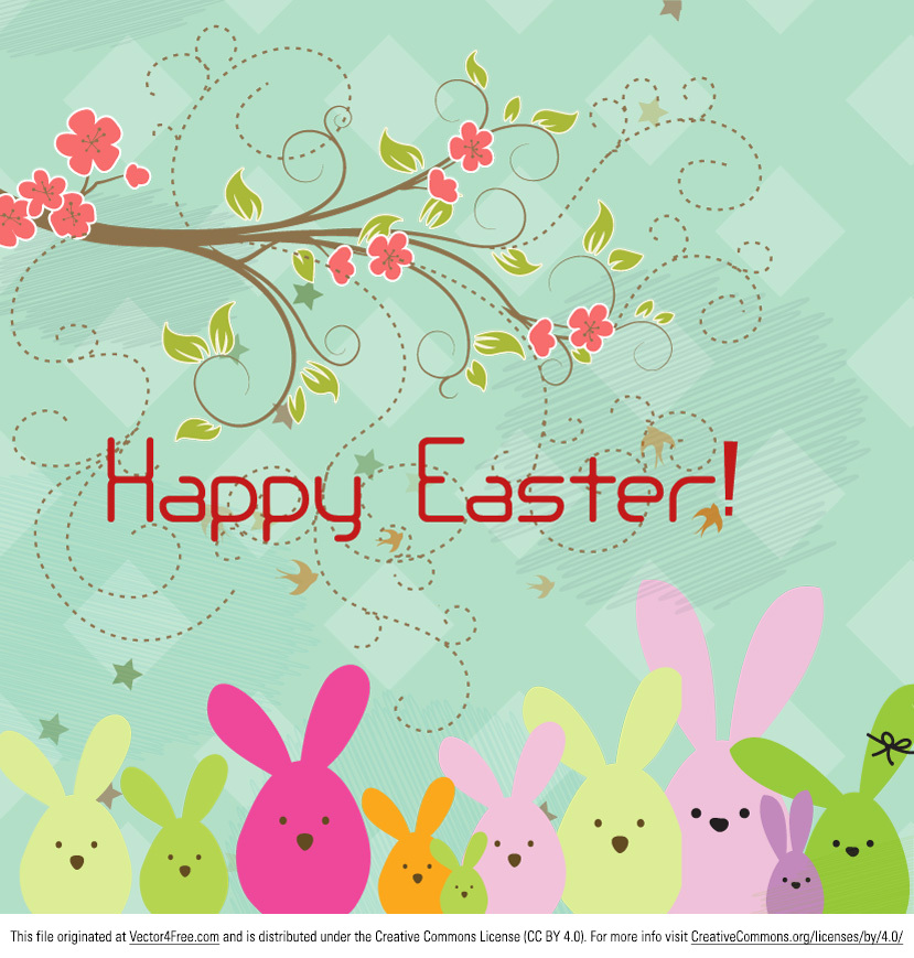 happy easter background vector