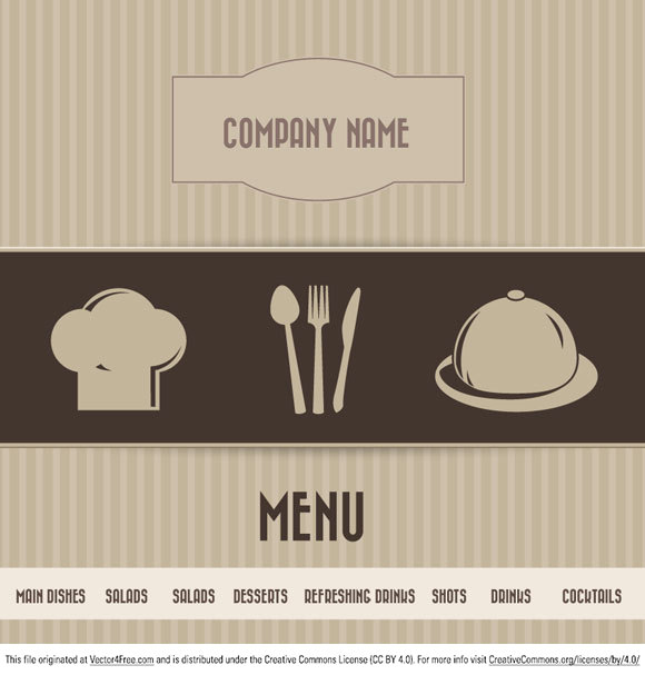 restaurant menu vector