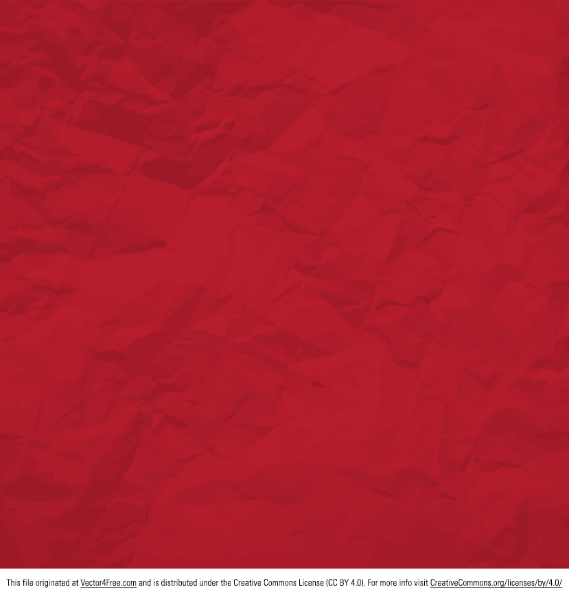 red crumpled paper vector