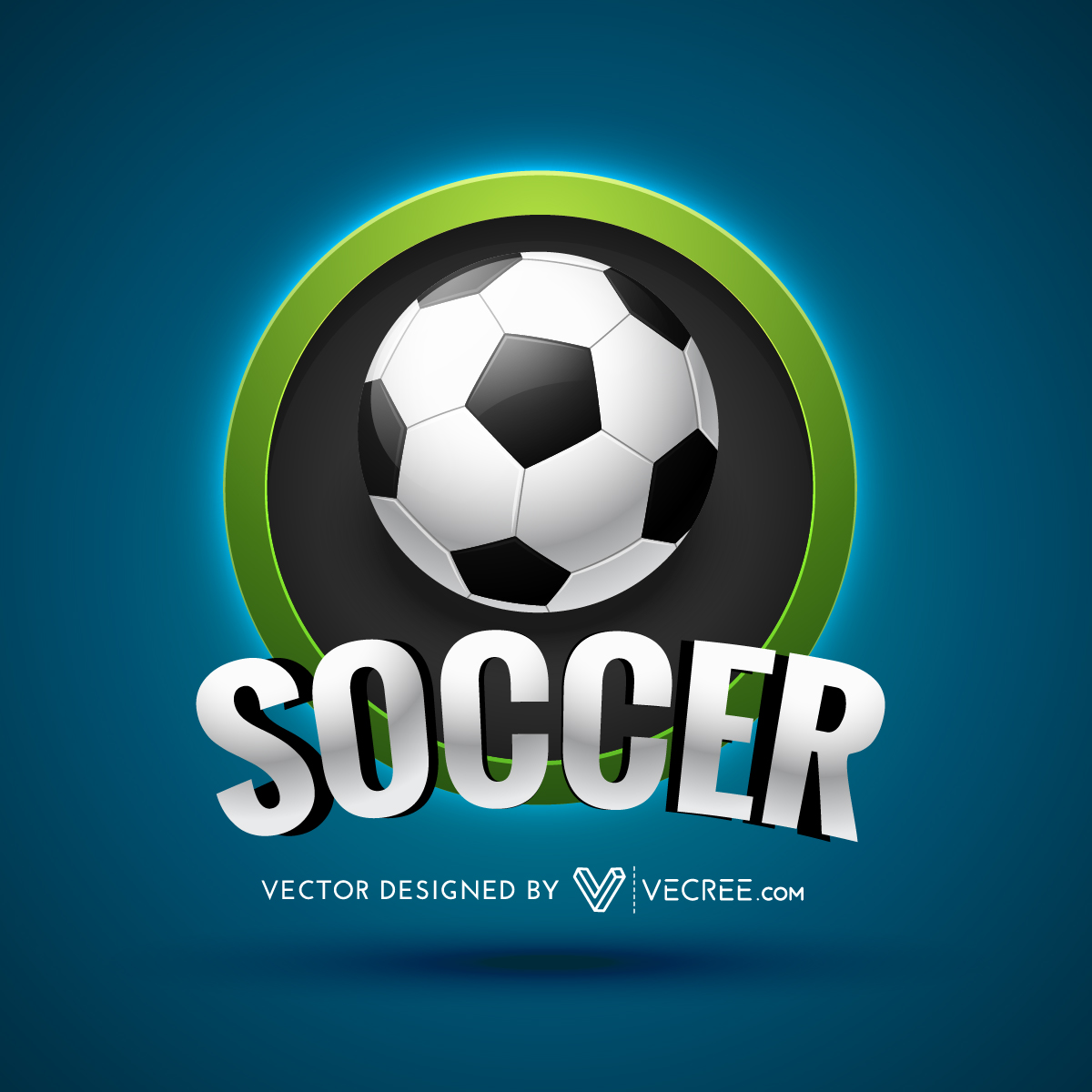 soccer label design vector