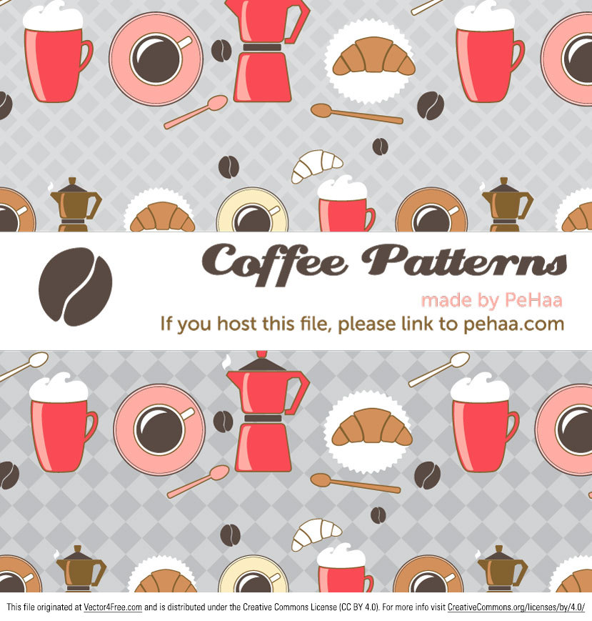 morning coffee free illustrator patterns