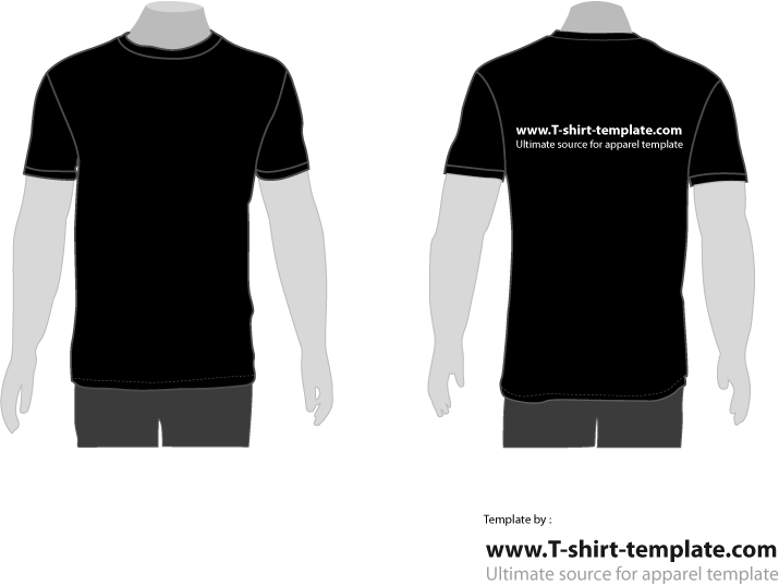 moder tshirt template front back