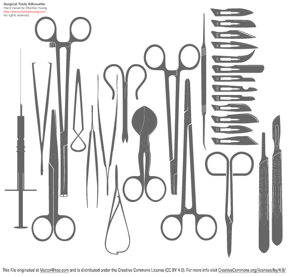 medical tools silhouette