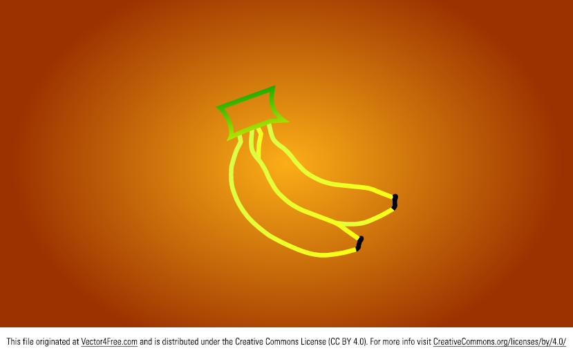 simple banana vector