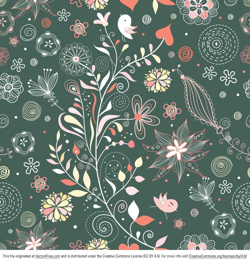 vintage floral pattern vector