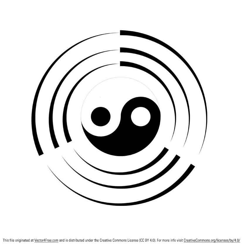 tai chi ying yang vector symbol