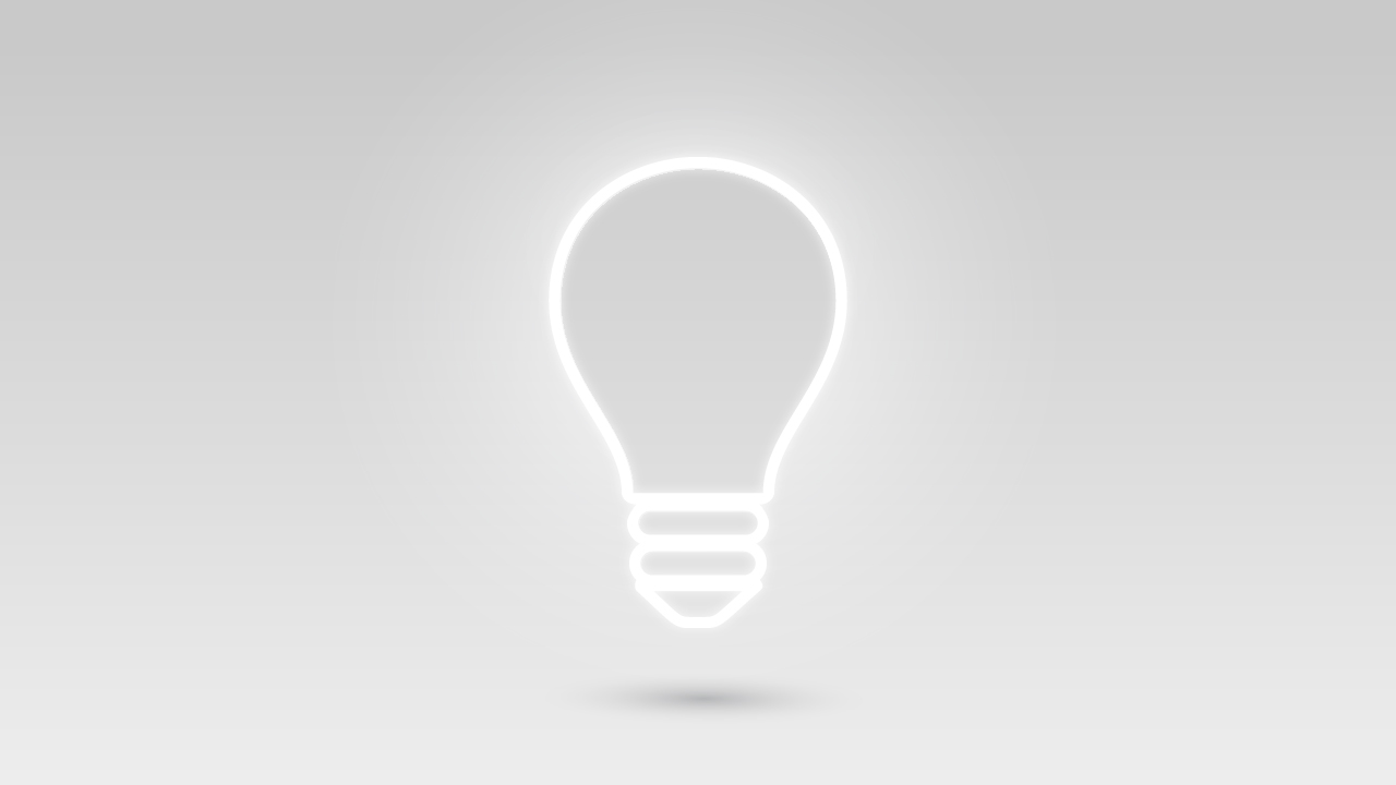 simple lightbulb glowing vector