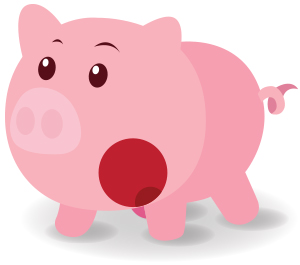 surprised pig vector