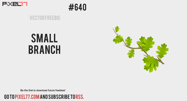 small branch leaves vector