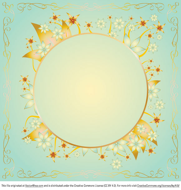 gold frame design vector