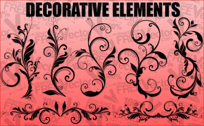 floral design elements vector