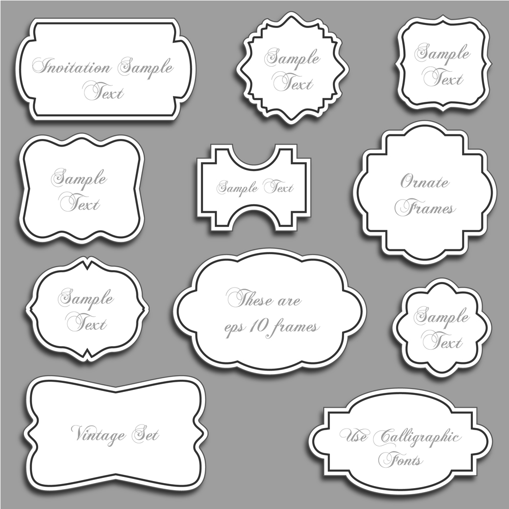 vintage ornate vector frames