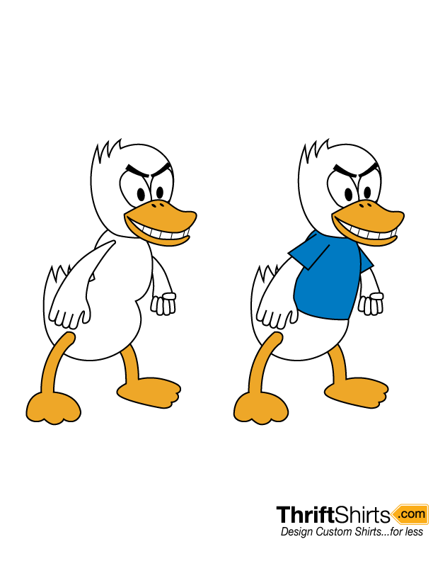 fighting duck vector