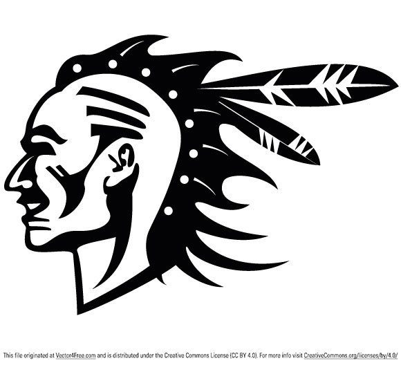 american indian vector image