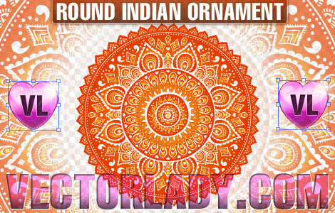 indian round ornament