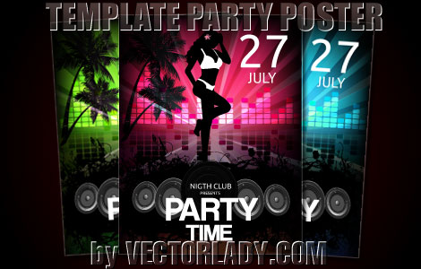 template party poster