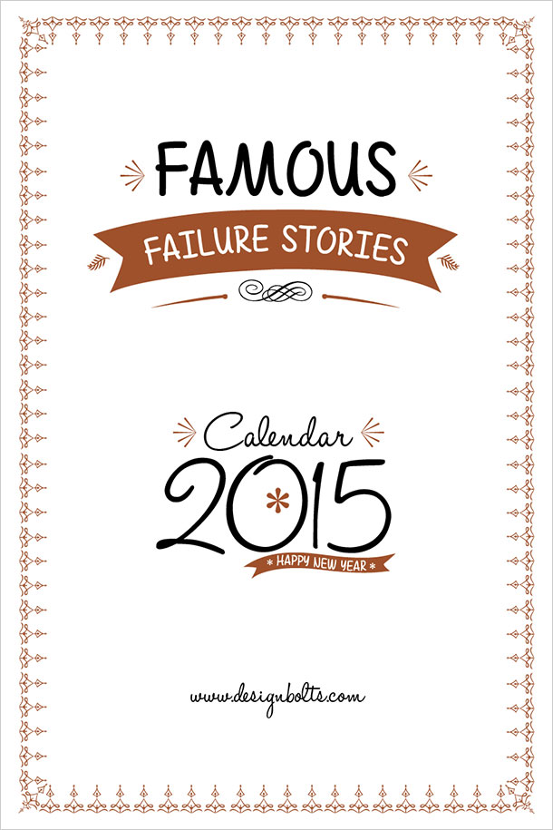 famous failure stories free printable calendar 2015