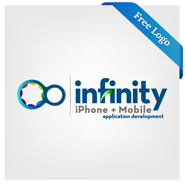 free vector infinity iphone mobile application development logo download