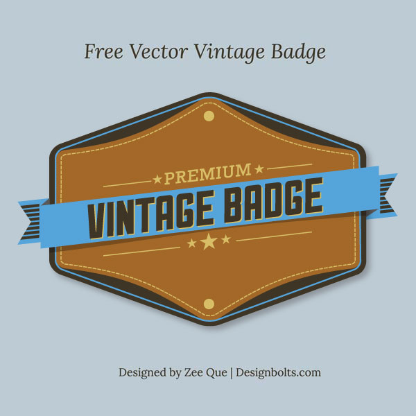 free vector premium vintage badge