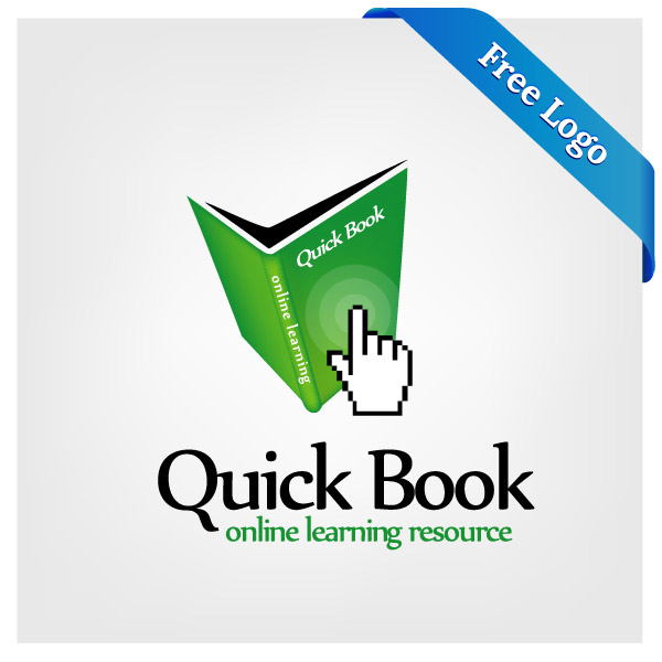 free vector quick book online learning logo