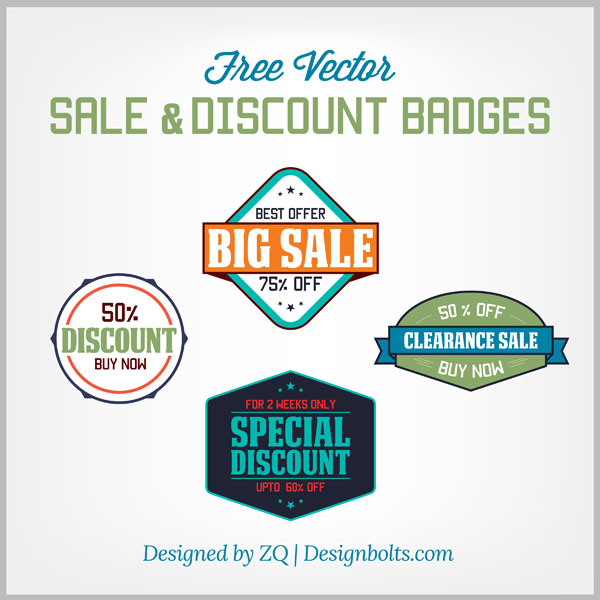 free vector sale discount badges