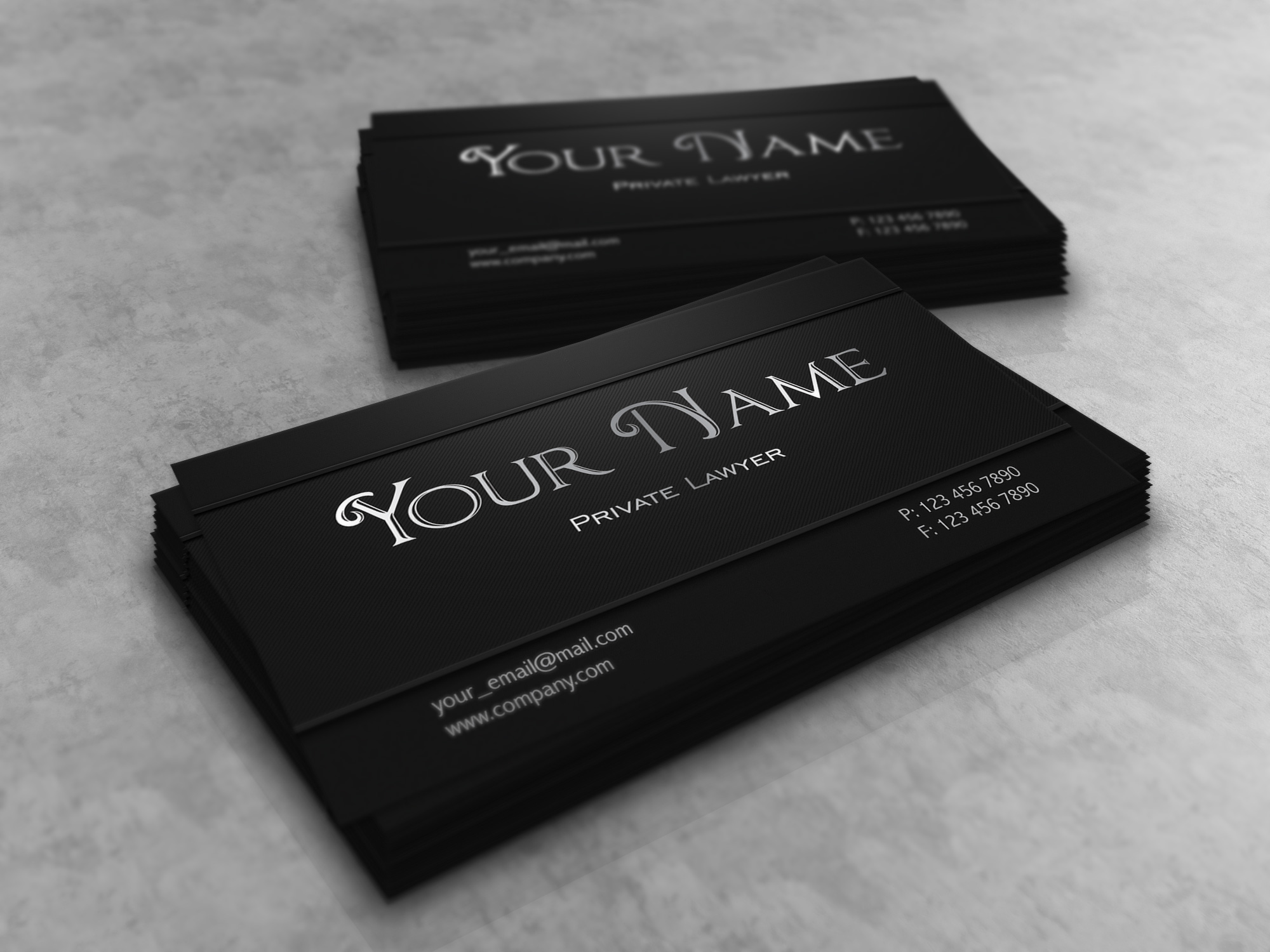 dark lawyer business card template