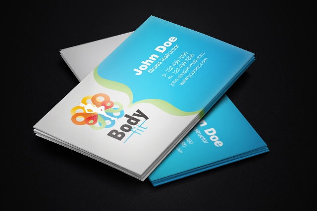 fitness instructor business card template