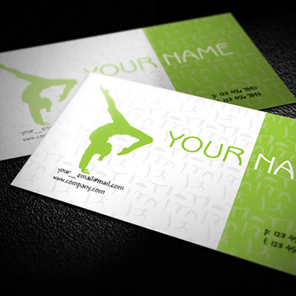 free yoga teacher business cards design