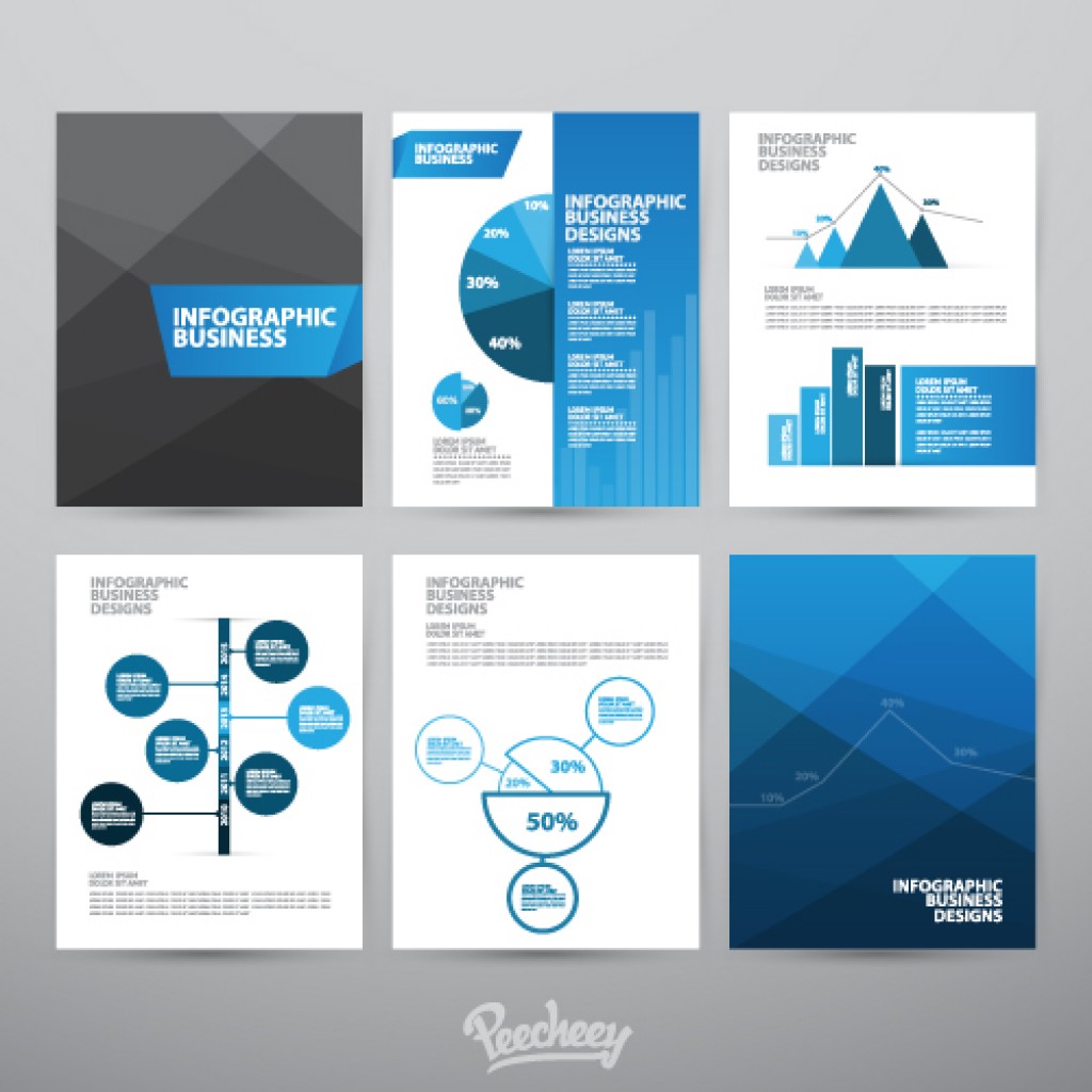 business brochures set