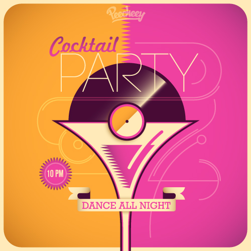 cocktail party poster retro