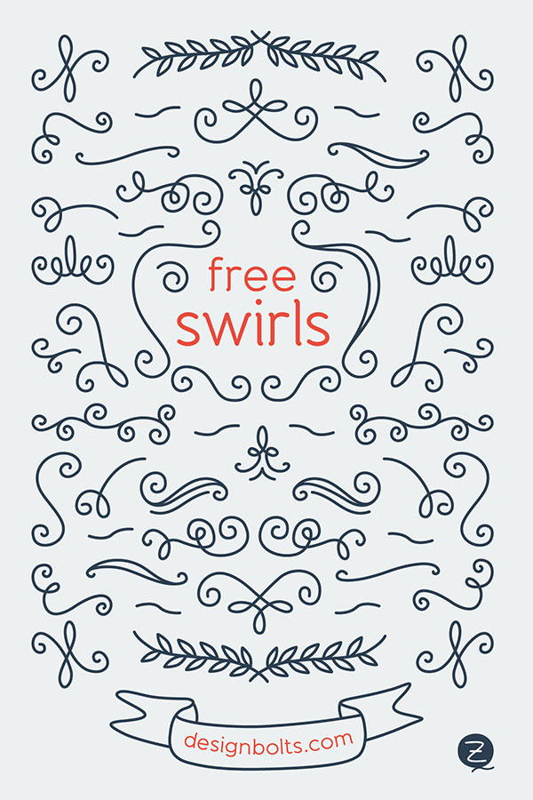 free decorated vector swirls