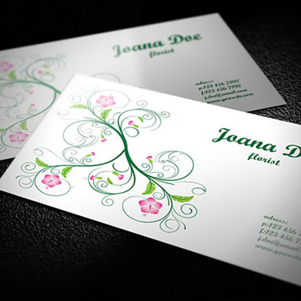 clean and elegant floral business card design