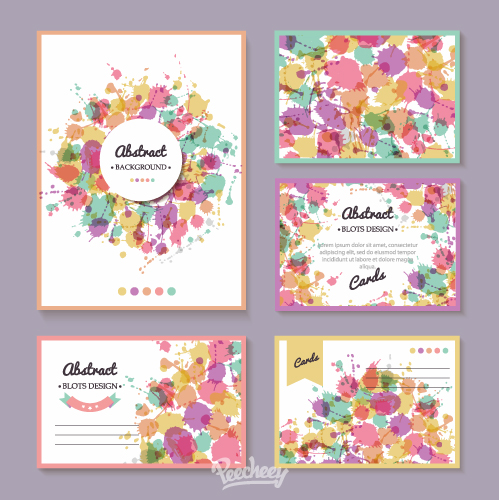 colorful splash greeting cards