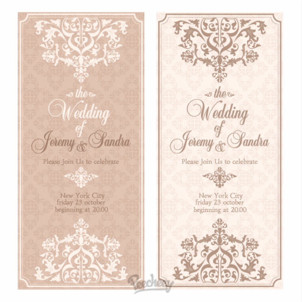 floral wedding invitation