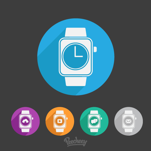 flat illustration smart watch