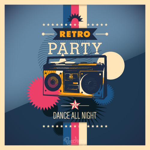 retro party poster