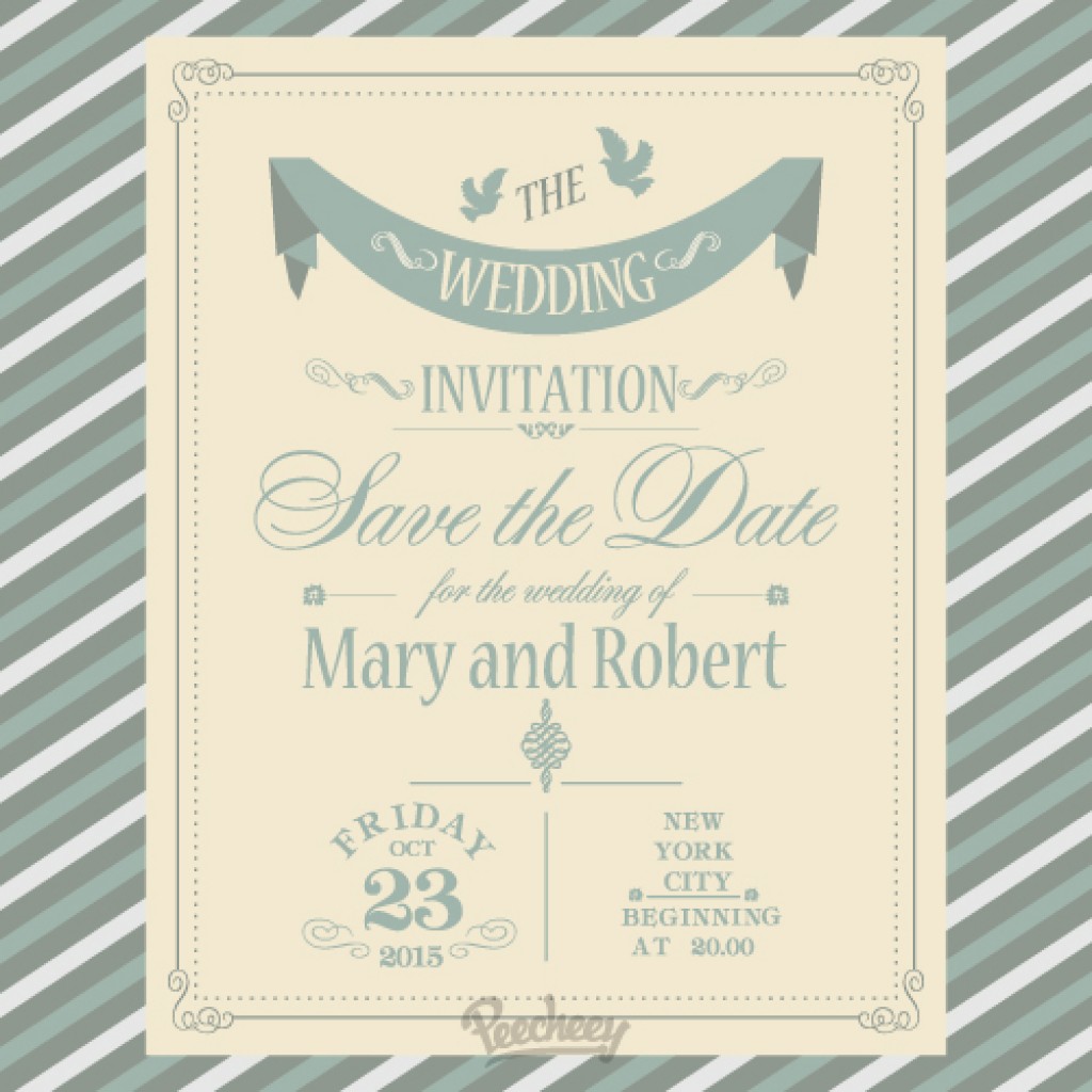 simple wedding invitation