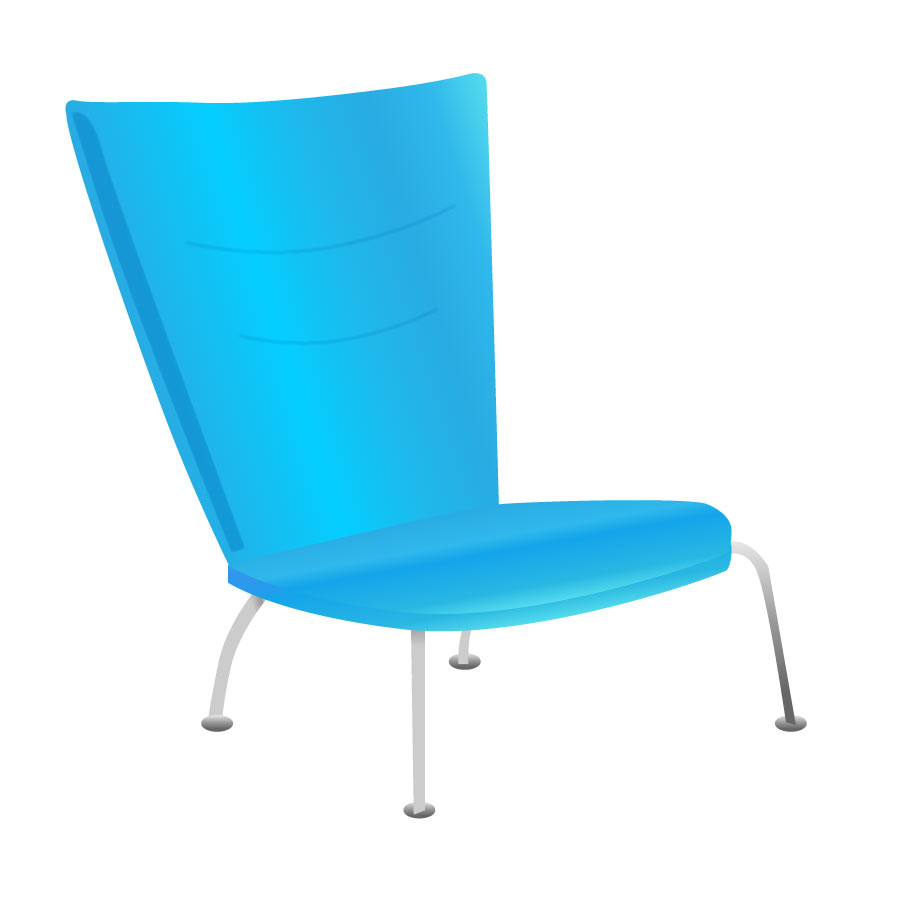 blue modern chair