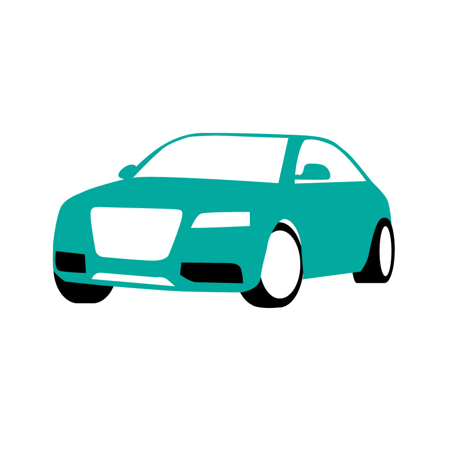 blue car illustration