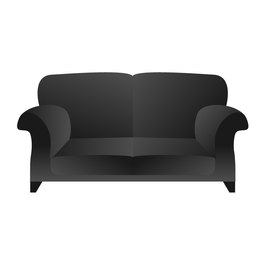 black sofa