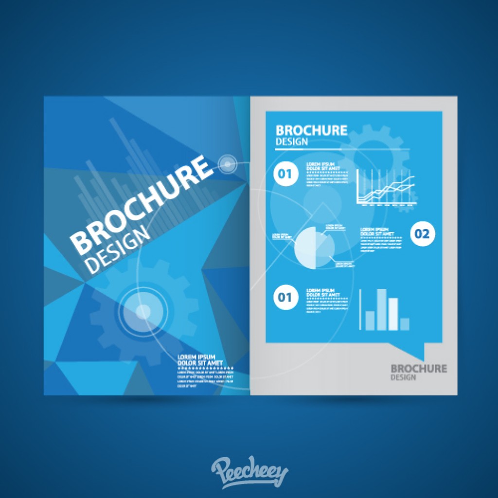 brochure blue style