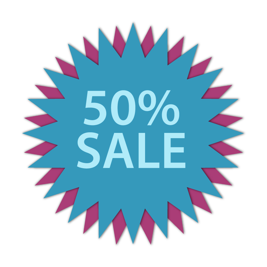 blue sale icon