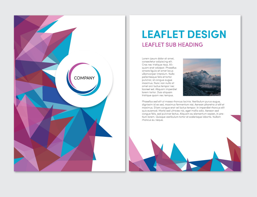 abstract sharp background leaflet vector design