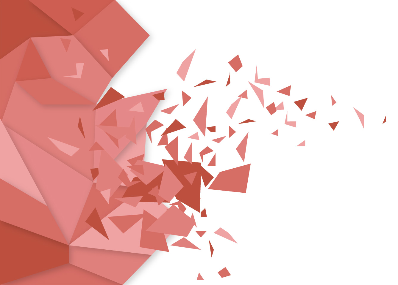 broken polygon abstract red vector background design