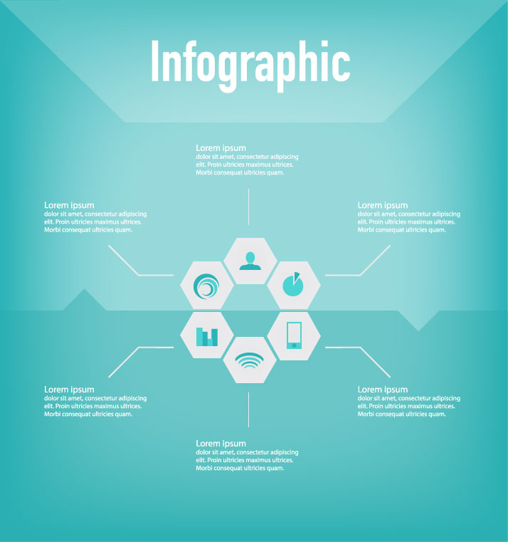 corporate icon design infographic vector