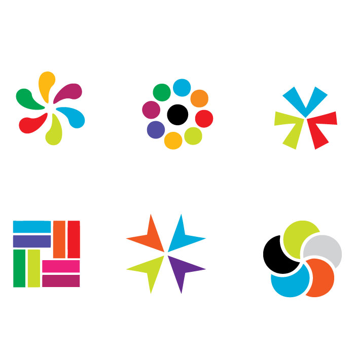 colorful vector logo elements